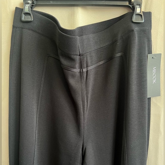 Misook Black Straight Leg Knit Pants XL NWT - Picture 2 of 5